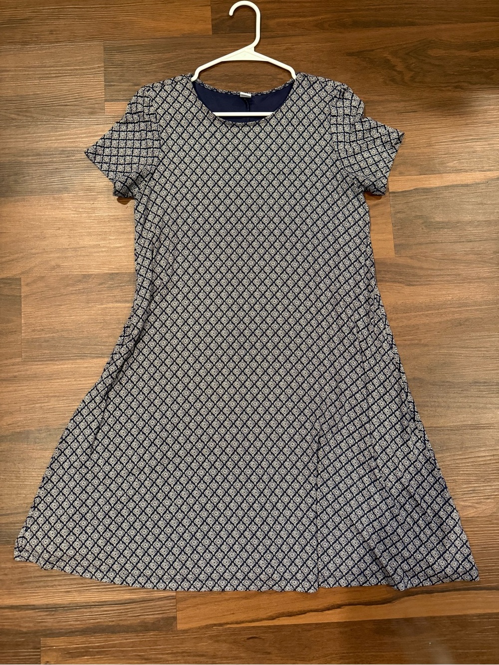 Old Navy Navy and White Patterned Dress